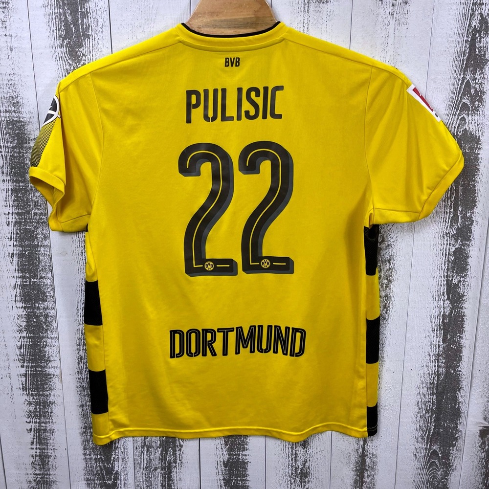 Borussia Dortmund BVB Home Jersey Christian Pulisic #22 Puma Evonik 2017/18 XXL - Picture 2 of 12
